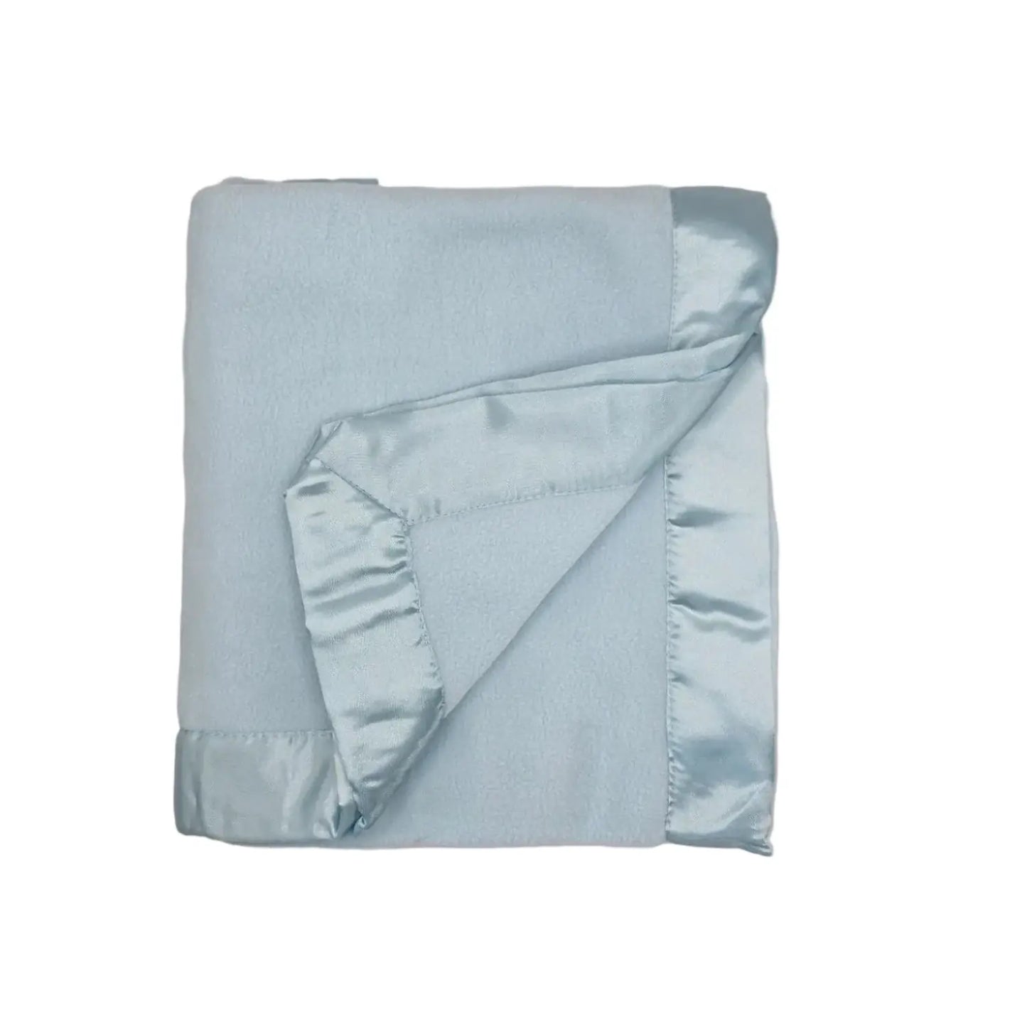 Satin Keepsake Baby Blanket Blue