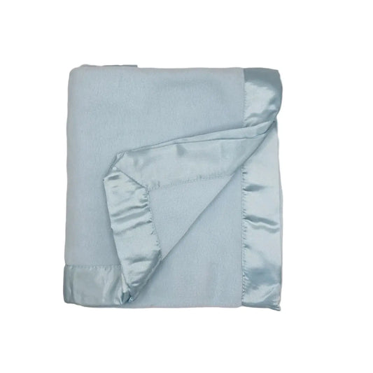 Satin Keepsake Baby Blanket Blue